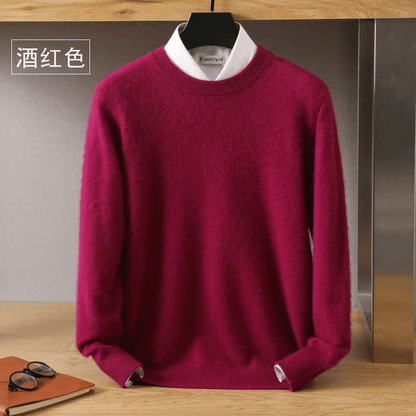 Mens Mink Cashmere Sweater, Luxurious Warmth & Softness for Winter