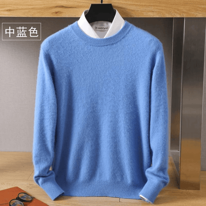 Mens Mink Cashmere Sweater, Luxurious Warmth & Softness for Winter