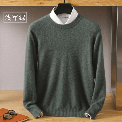 Mens Mink Cashmere Sweater, Luxurious Warmth & Softness for Winter