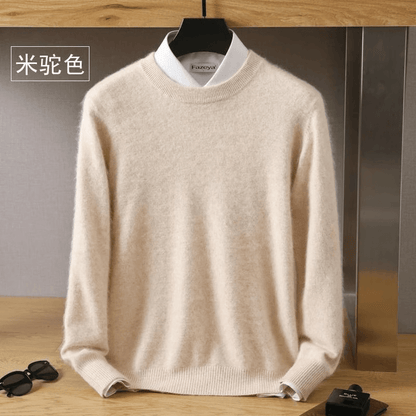 Mens Mink Cashmere Sweater, Luxurious Warmth & Softness for Winter