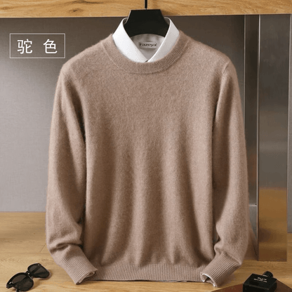 Mens Mink Cashmere Sweater, Luxurious Warmth & Softness for Winter