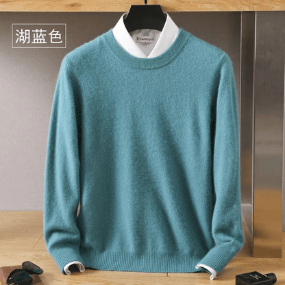 Mens Mink Cashmere Sweater, Luxurious Warmth & Softness for Winter