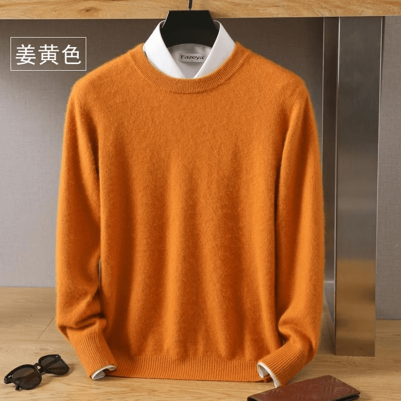Mens Mink Cashmere Sweater, Luxurious Warmth & Softness for Winter