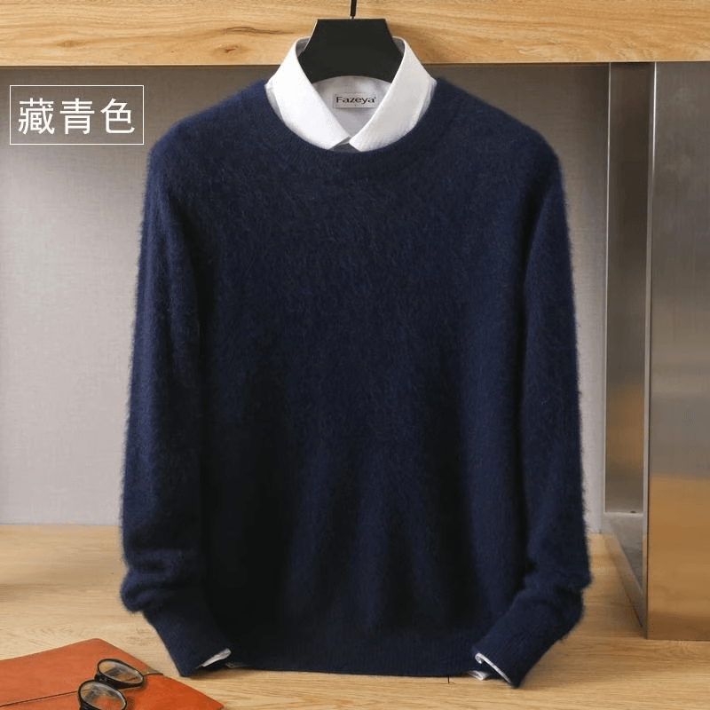 Mens Mink Cashmere Sweater, Luxurious Warmth & Softness for Winter