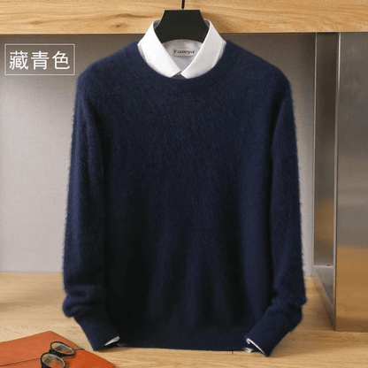 Mens Mink Cashmere Sweater, Luxurious Warmth & Softness for Winter