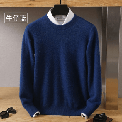 Mens Mink Cashmere Sweater, Luxurious Warmth & Softness for Winter