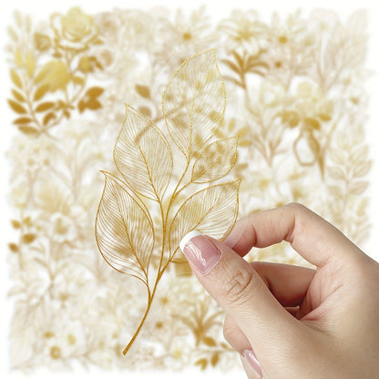 Transparent Floral Self Adhesive Stickers Set