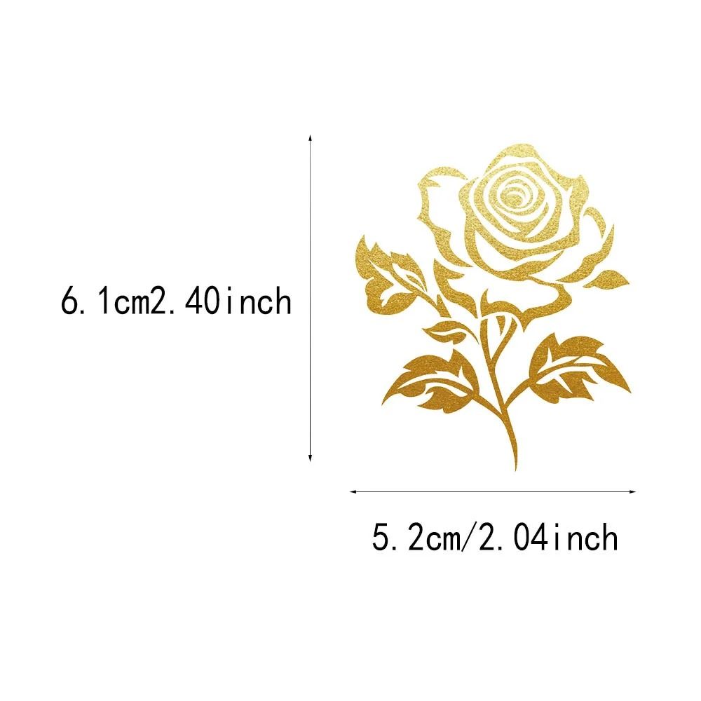 Transparent Floral Self Adhesive Stickers Set