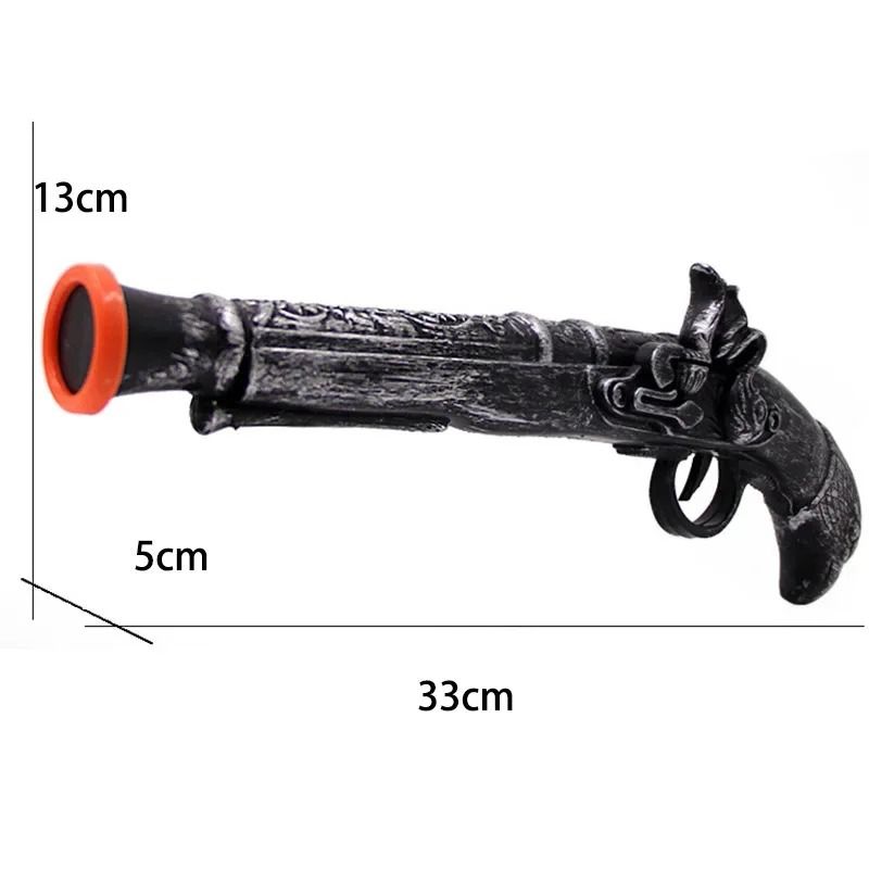 Retro Pirate Flintlock Costume Pistol Halloween Party Cosplay Prop for Boys and Girls