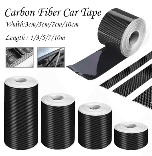 CarbonShield 3D Carbon Fiber Car Door Sill and Bumper Protector Stickers