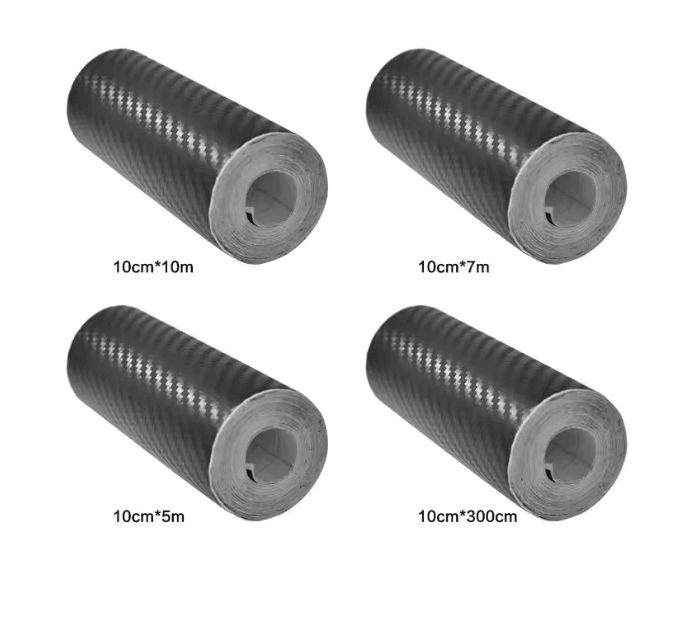 CarbonShield 3D Carbon Fiber Car Door Sill and Bumper Protector Stickers