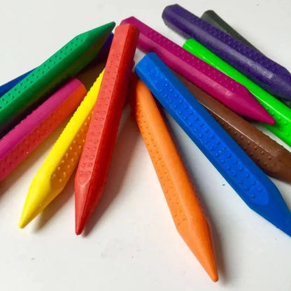 12 Piece Washable Color Crayons for Kids Non Toxic and No Mess Drawing Sticks