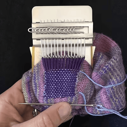 Hand Darning Loom Tool for Fast Fabric Repairs, Reinforcement & Decorative Patching