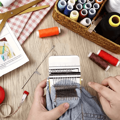 Weaving Darning Loom Tool For Fabric Repair, Smooth Fixes For Holes & Tears