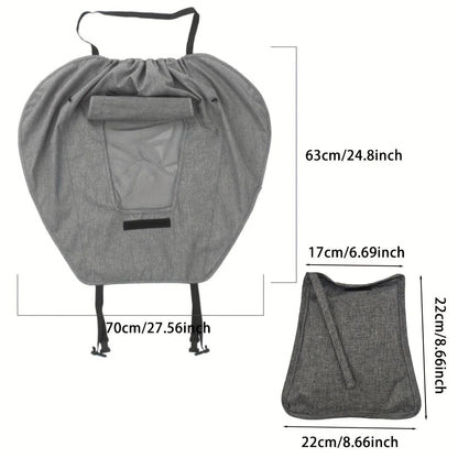 UV-Resistant Stroller Sunshade Cover – High-View Bidirectional Canopy, Easy-Install Baby Sun Protection