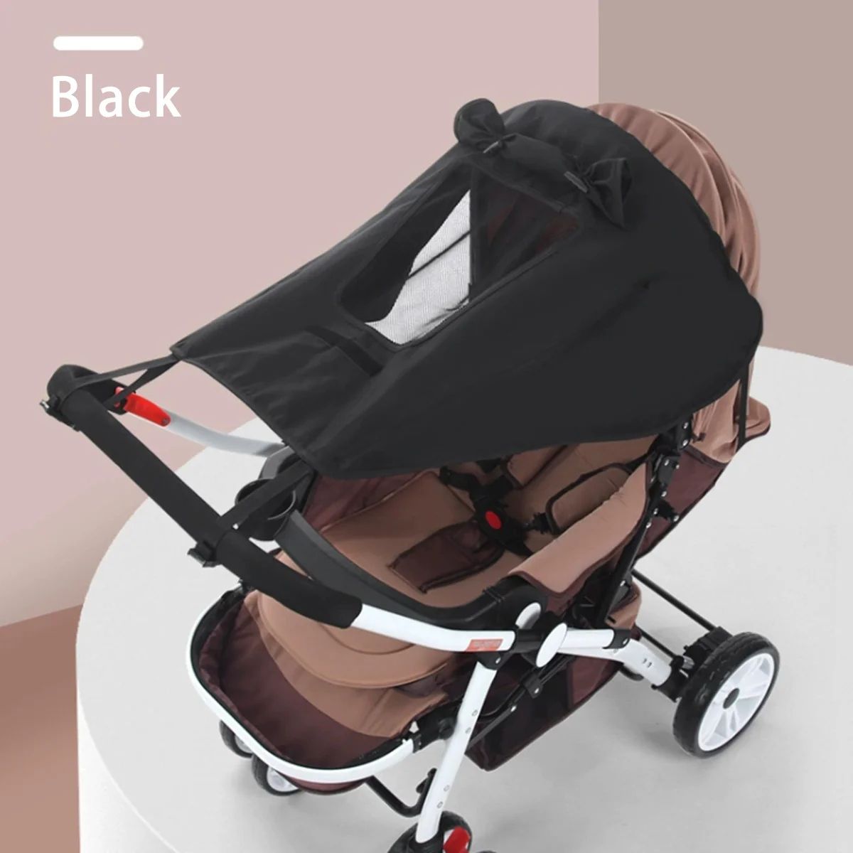 UV-Resistant Stroller Sunshade Cover – High-View Bidirectional Canopy, Easy-Install Baby Sun Protection