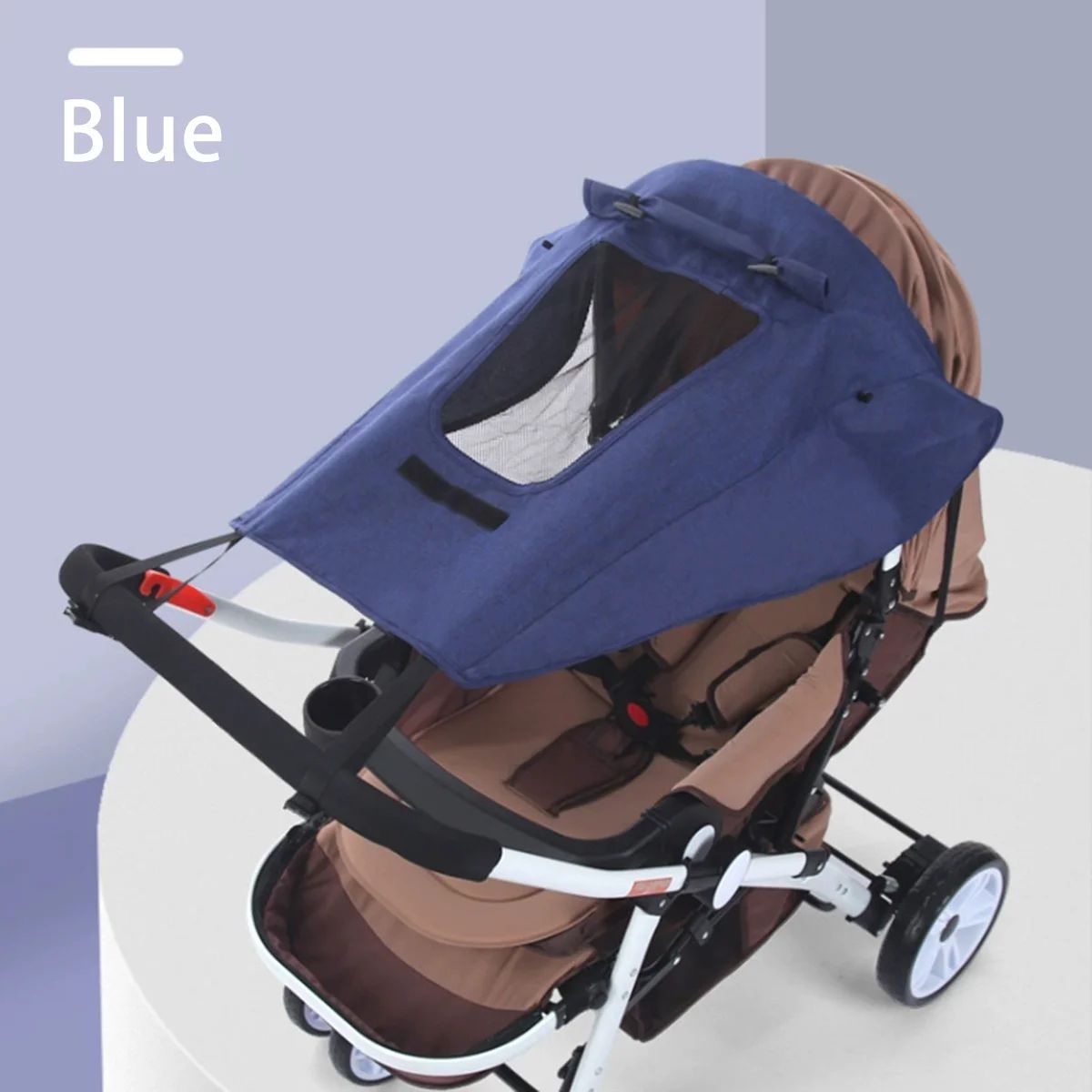 UV-Resistant Stroller Sunshade Cover – High-View Bidirectional Canopy, Easy-Install Baby Sun Protection