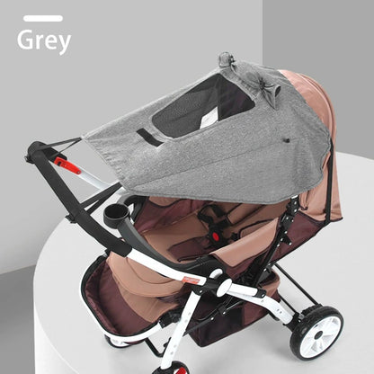 UV-Resistant Stroller Sunshade Cover – High-View Bidirectional Canopy, Easy-Install Baby Sun Protection