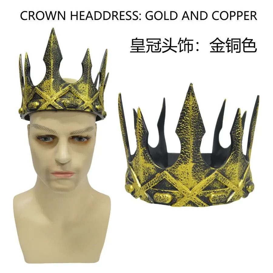 Halloween Baroque Metal Crown Royal Ball Party Tiara for Children Cosplay Cosplay item