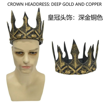Halloween Baroque Metal Crown Royal Ball Party Tiara for Children Cosplay Cosplay item