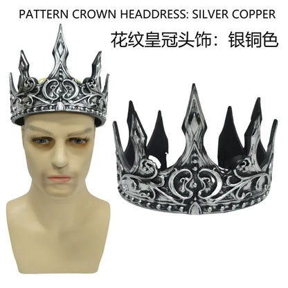 Halloween Baroque Metal Crown Royal Ball Party Tiara for Children Cosplay Cosplay item