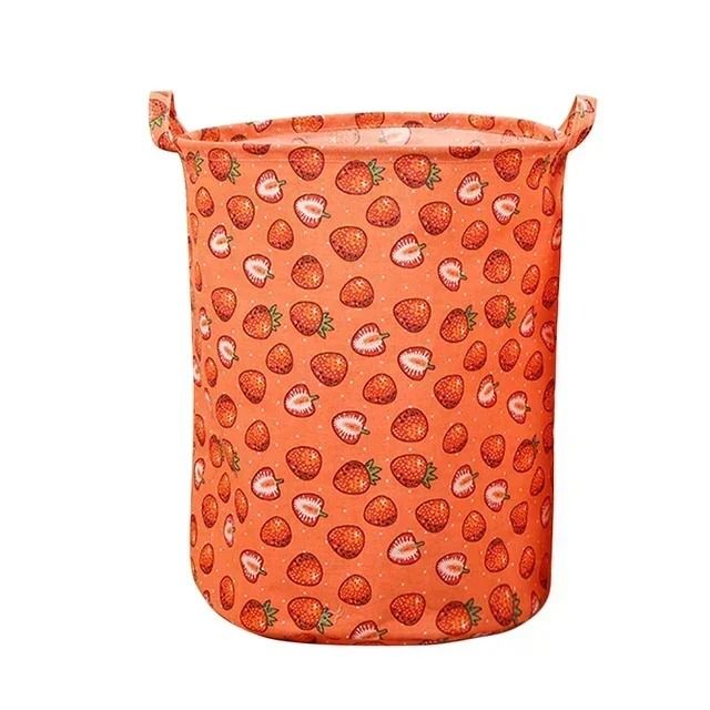 Foldable Cotton Linen Laundry Hamper Large Laundry Storage Bag