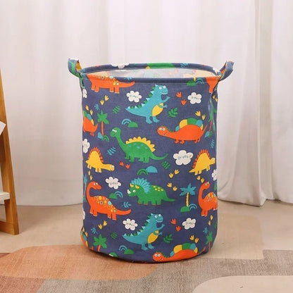 Foldable Cotton Linen Laundry Hamper Large Laundry Storage Bag