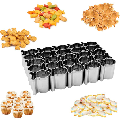 Mini Goldfish Cookie Cutter Mold – Multi-Cavity Fish Biscuit & Cracker Maker for DIY Snacks