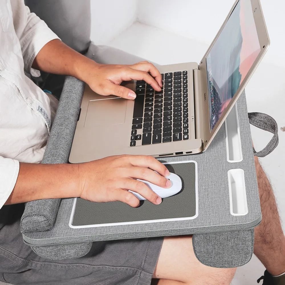 Professional Cushioned Laptop Lap Desk with Integrated Mouse Pad