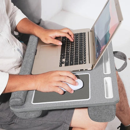 Professional Cushioned Laptop Lap Desk with Integrated Mouse Pad