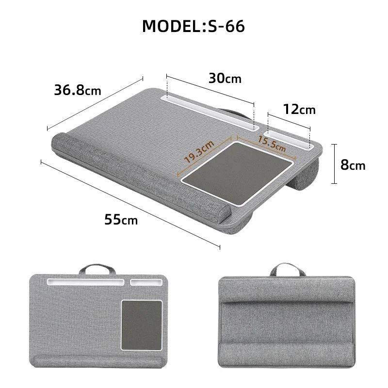 Professional Cushioned Laptop Lap Desk with Integrated Mouse Pad