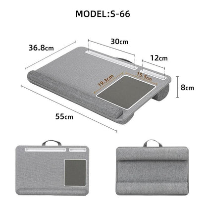 Professional Cushioned Laptop Lap Desk with Integrated Mouse Pad