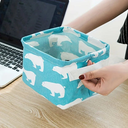 Collapsible Storage Basket with Handles – Washable Foldable Storage Bin for Laundry, Closet & Shelves