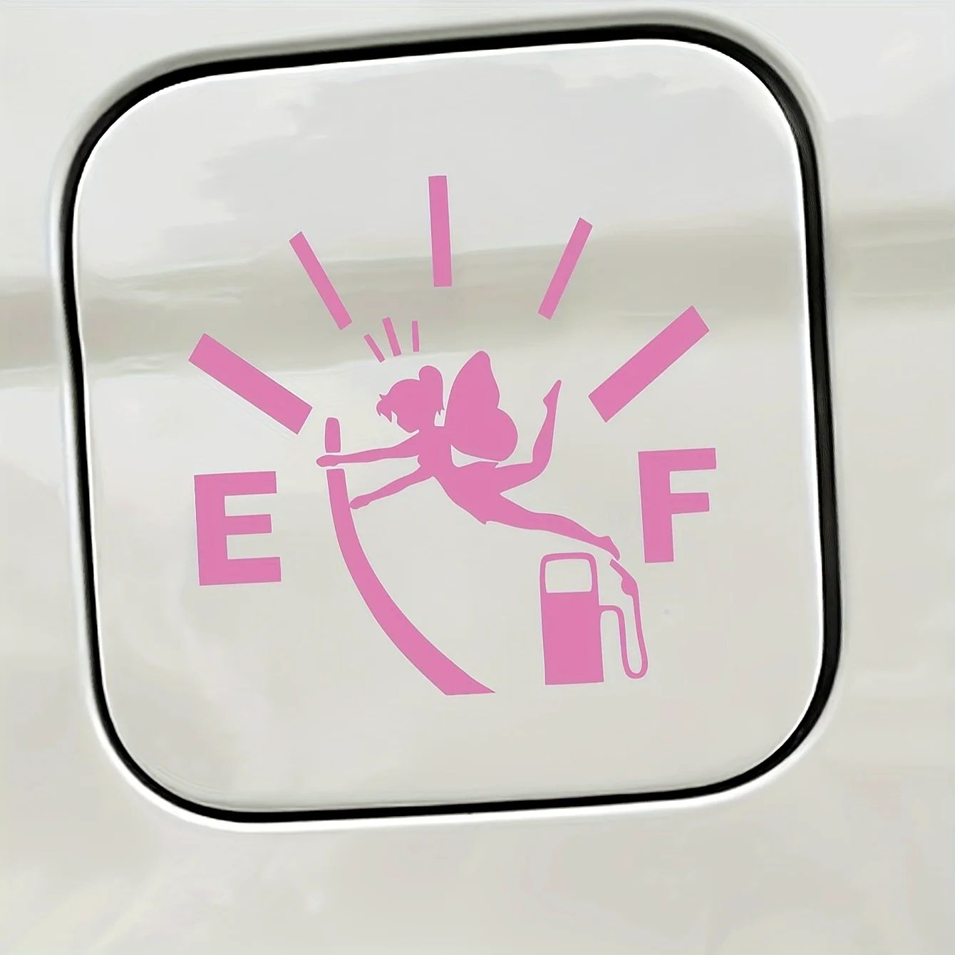 Fairy Fuel Tank Cap Sticker – Cute Car Gas Cap Decal, Vinyl Waterproof Fuel Gauge Sticker