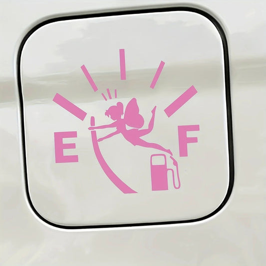 Fairy Fuel Tank Cap Sticker – Cute Car Gas Cap Decal, Vinyl Waterproof Fuel Gauge Sticker