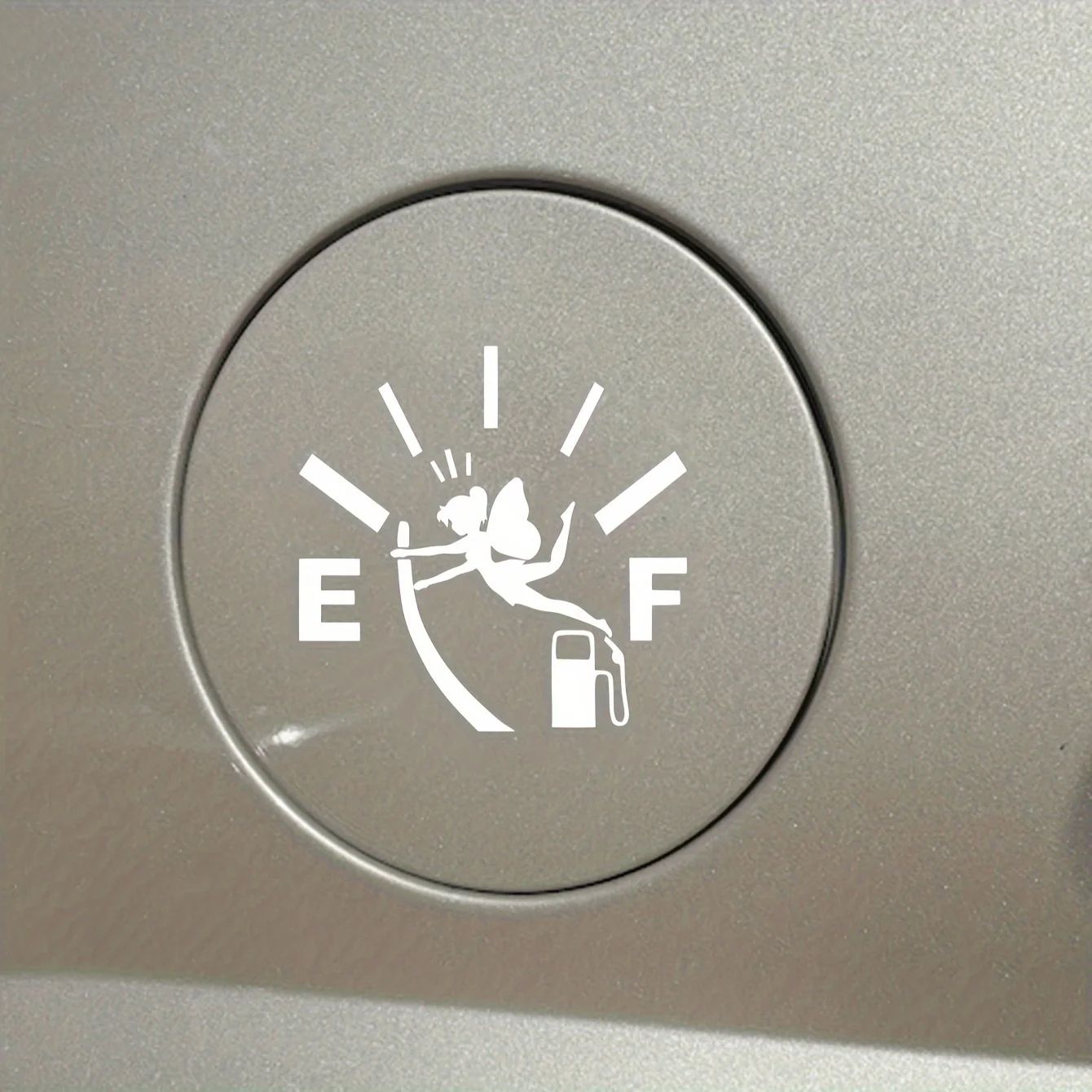 Fairy Fuel Tank Cap Sticker – Cute Car Gas Cap Decal, Vinyl Waterproof Fuel Gauge Sticker