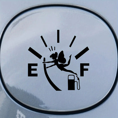 Fairy Fuel Tank Cap Sticker – Cute Car Gas Cap Decal, Vinyl Waterproof Fuel Gauge Sticker