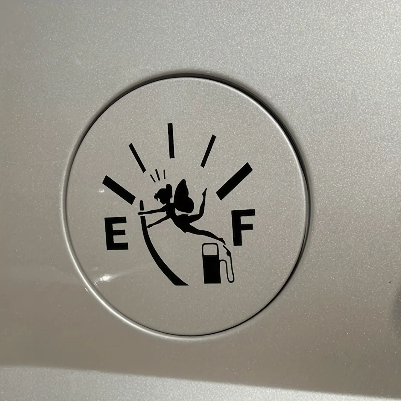 Fairy Fuel Tank Cap Sticker – Cute Car Gas Cap Decal, Vinyl Waterproof Fuel Gauge Sticker