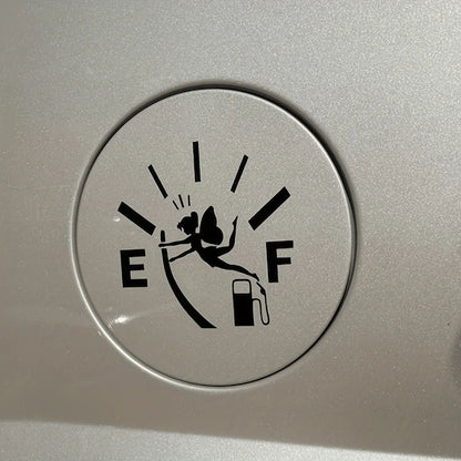 Fairy Fuel Tank Cap Sticker – Cute Car Gas Cap Decal, Vinyl Waterproof Fuel Gauge Sticker