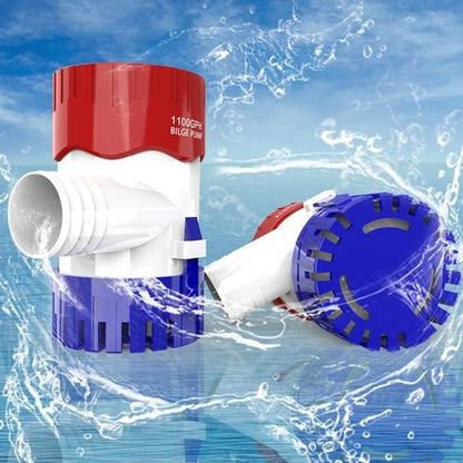 Electric Marine Bilge Water Pump for Boat, Submersible Sump, Durable, Easy Installation