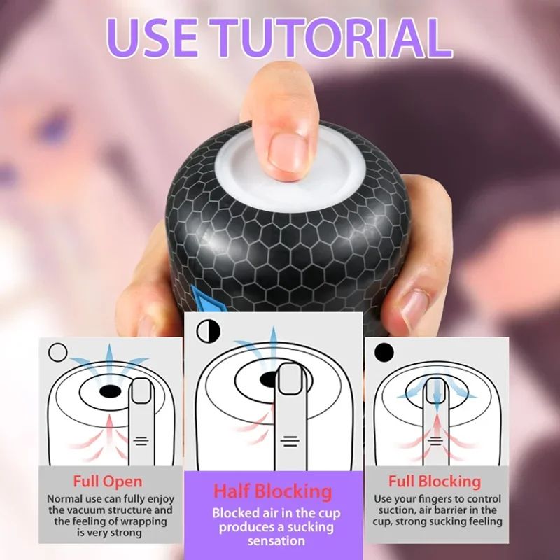 Strong Suction Male Masturbation Cup – Realistic Textured Stroker Sleeve, Soft Silicone Pleasure Massager for Men