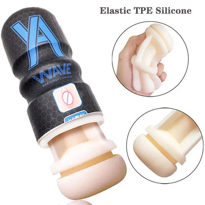 Strong Suction Male Masturbation Cup – Realistic Textured Stroker Sleeve, Soft Silicone Pleasure Massager for Men
