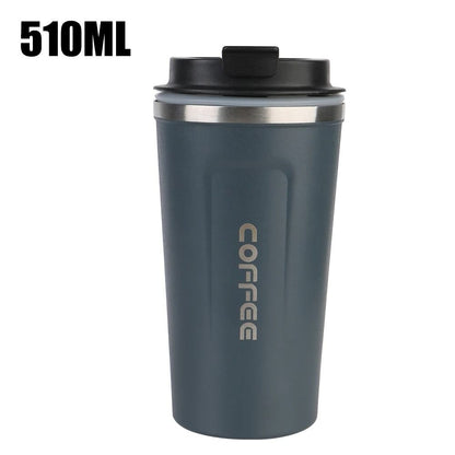 Stainless Steel Travel Thermos Mug Leak Proof Double Wall Coffee Cup 380 ML 510 ML