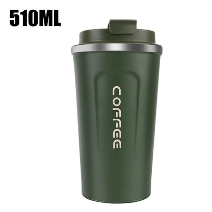 Stainless Steel Travel Thermos Mug Leak Proof Double Wall Coffee Cup 380 ML 510 ML