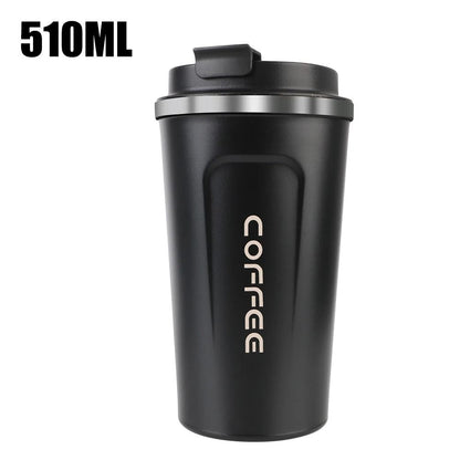 Stainless Steel Travel Thermos Mug Leak Proof Double Wall Coffee Cup 380 ML 510 ML