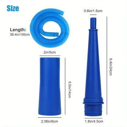 3-Piece Washing Machine Vacuum Cleaning Kit – Deep Pipe & Lint Removal vacuum cleaner hose attachment (41-inch)