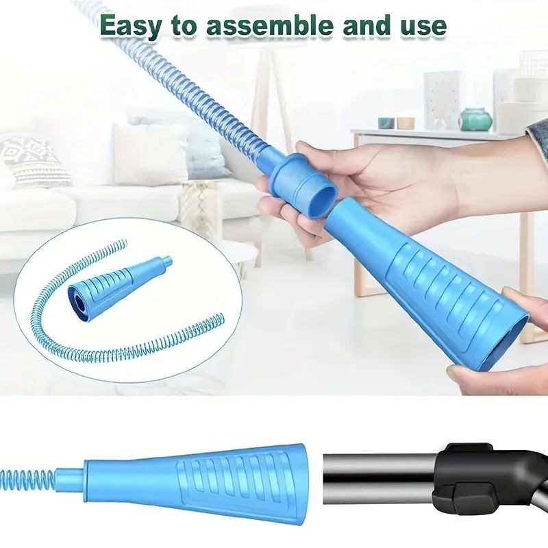3-Piece Washing Machine Vacuum Cleaning Kit – Deep Pipe & Lint Removal vacuum cleaner hose attachment (41-inch)