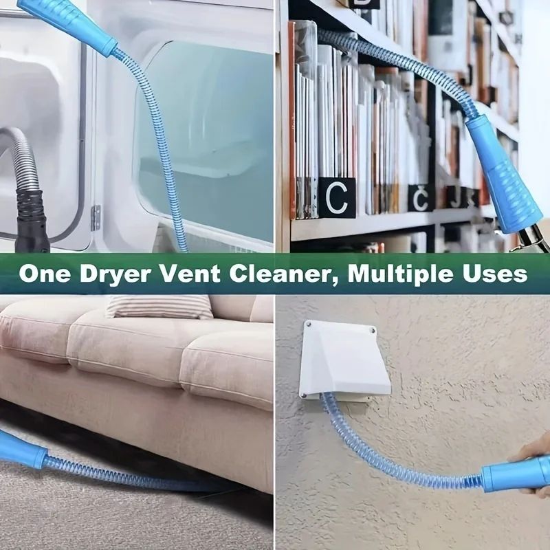 3-Piece Washing Machine Vacuum Cleaning Kit – Deep Pipe & Lint Removal vacuum cleaner hose attachment (41-inch)