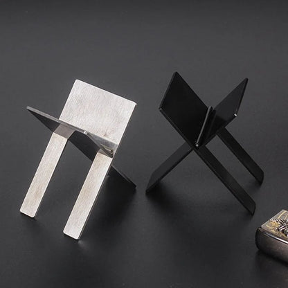 Portable Folding Stainless Steel Cigar Holder Stand – Travel Cigar Rest Rack, Stable Tabletop Cigar Accessory for Smoker