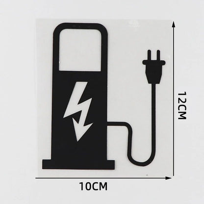 EV Battery Charger Funny electric vehicle sticker – Reflective EV decal for Car, Truck & Charging Port (4.7 x 3.9 in)
